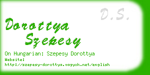 dorottya szepesy business card